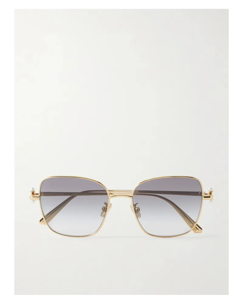 Dior Diortribales S1u Square-frame Gold-tone Sunglasses Gold