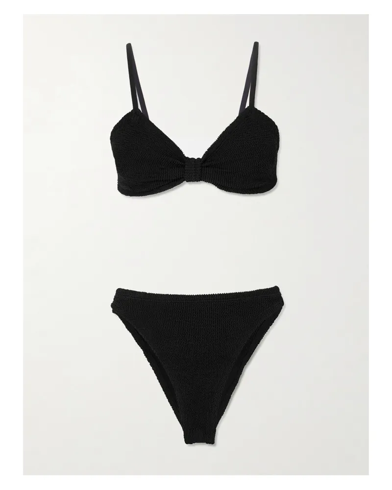 Hunza G Alicia Bikini Aus Seersucker - Schwarz Schwarz