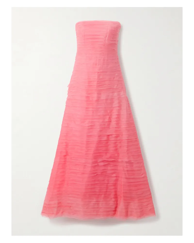 Aje. Soundscape Trägerlose, Mehrlagige Robe Aus Chiffon - Pink Pink