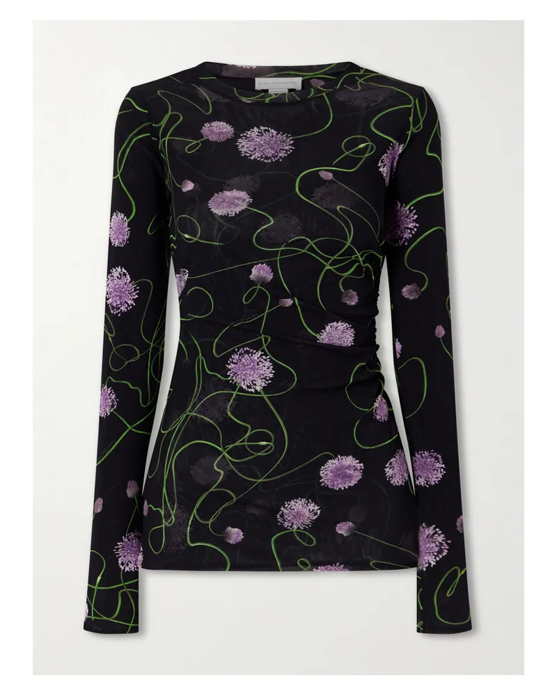 Stella McCartney Floral-print Jersey Top - Black Black