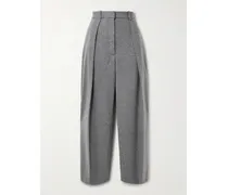 Bundfaltenhose Aus Einer Woll-kaschmirmischung - Grau