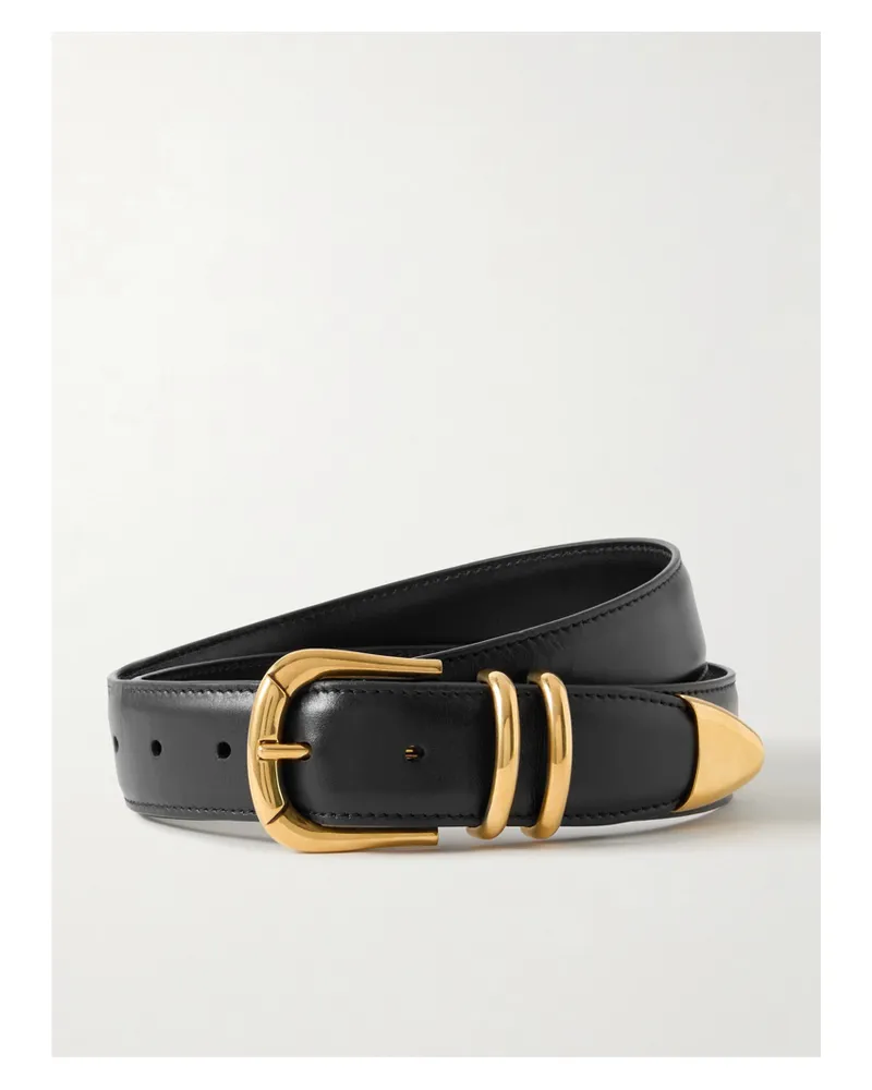 The Row Leather Belt - Black Black