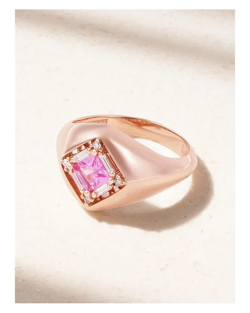 Suzanne Kalan Ring Aus 18 Karat Roségold Mit Saphir Und Diamanten Gold