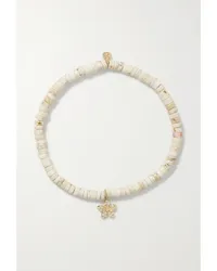 Sydney Evan Small Plumeria Armband Weiß