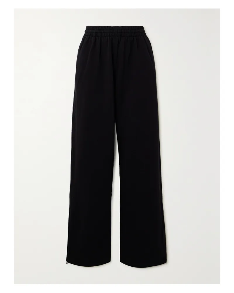 WARDROBE.NYC Hailey Bieber Jogginghose Mit Weitem Bein Aus Baumwoll-jersey - Schwarz Schwarz