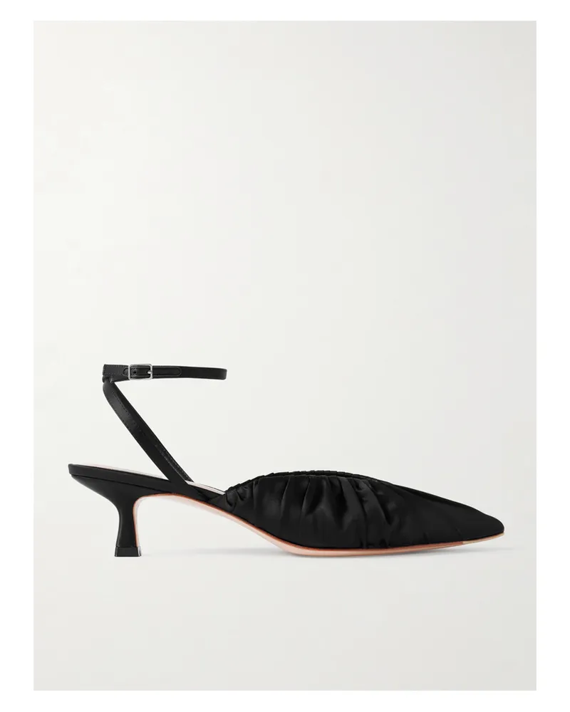Loeffler Randall Rio Ruched Satin Pumps - Black Black