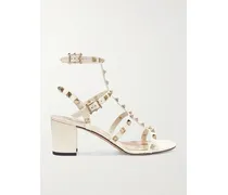 Valentino Garavani Rockstud 60 Sandalen Aus Lackleder - Elfenbein