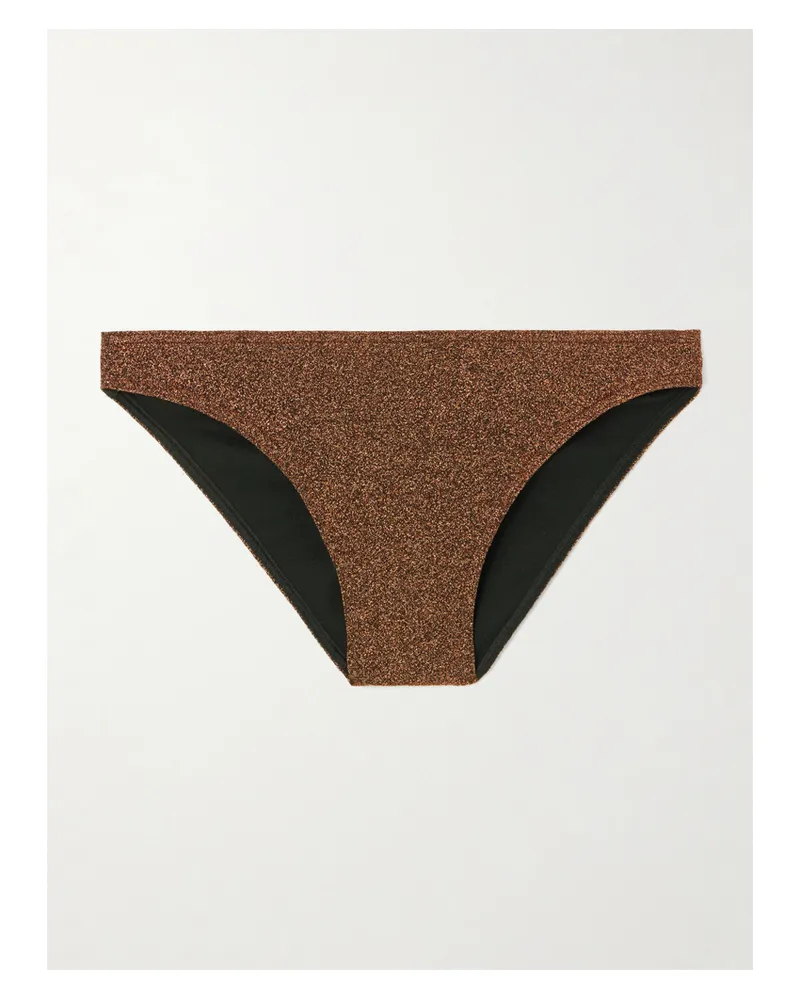 Eres Irisée Etincelant Bikini-höschen In Metallic-optik - Braun Braun