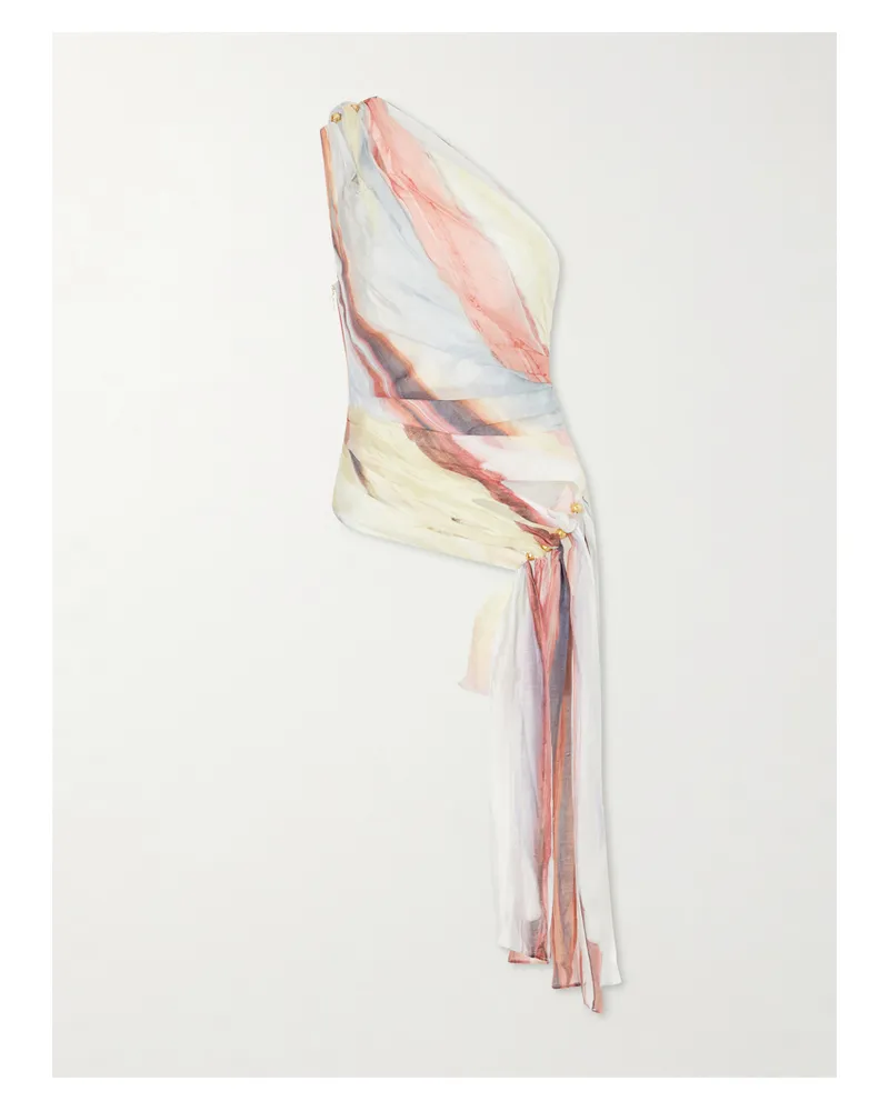 Aje. Capture One-shoulder Draped Top - Multi Multi