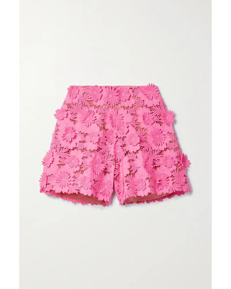 Oscar de la Renta Shorts Aus Guipure-spitze Aus Baumwolle - Pink Pink