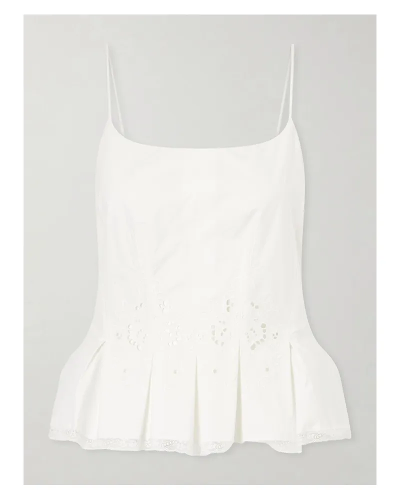 Magda Butrym Crocheted Cotton Corset Top - White White