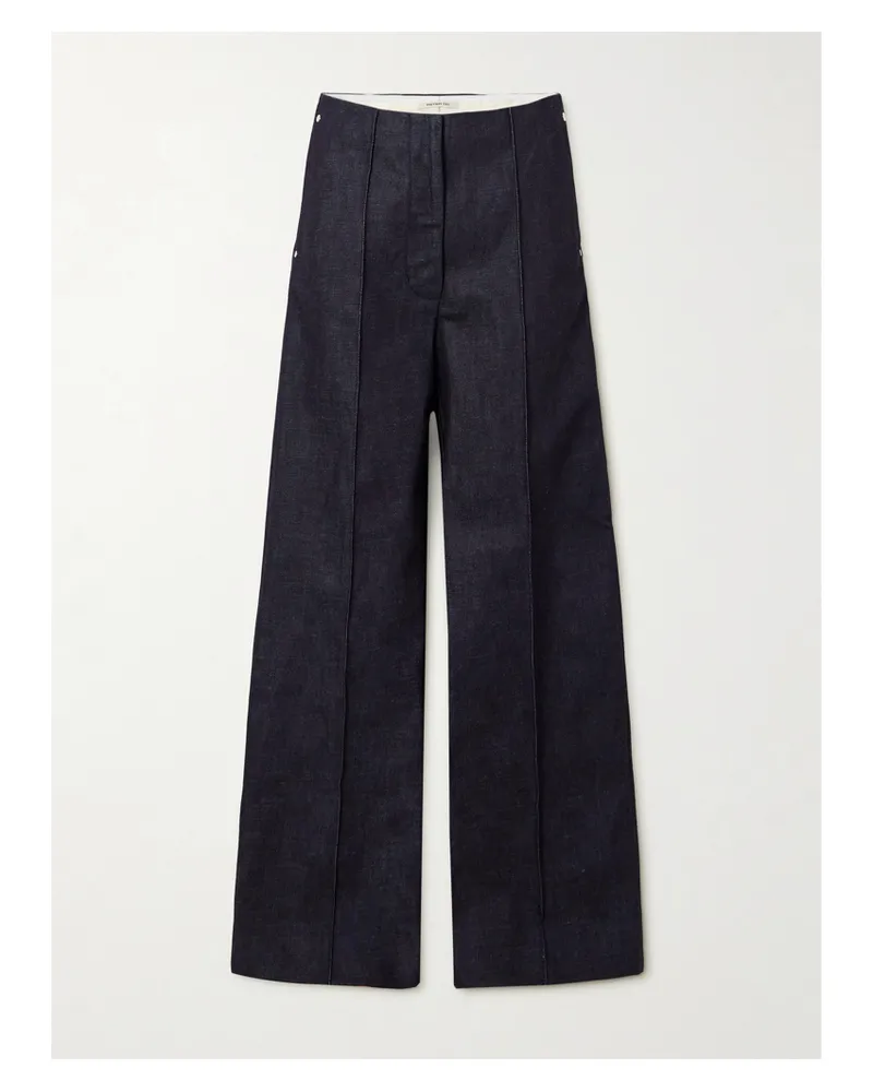 Peter Do Hollywood Hoch Sitzende Jeans Mit Weitem Bein - Blau Blau