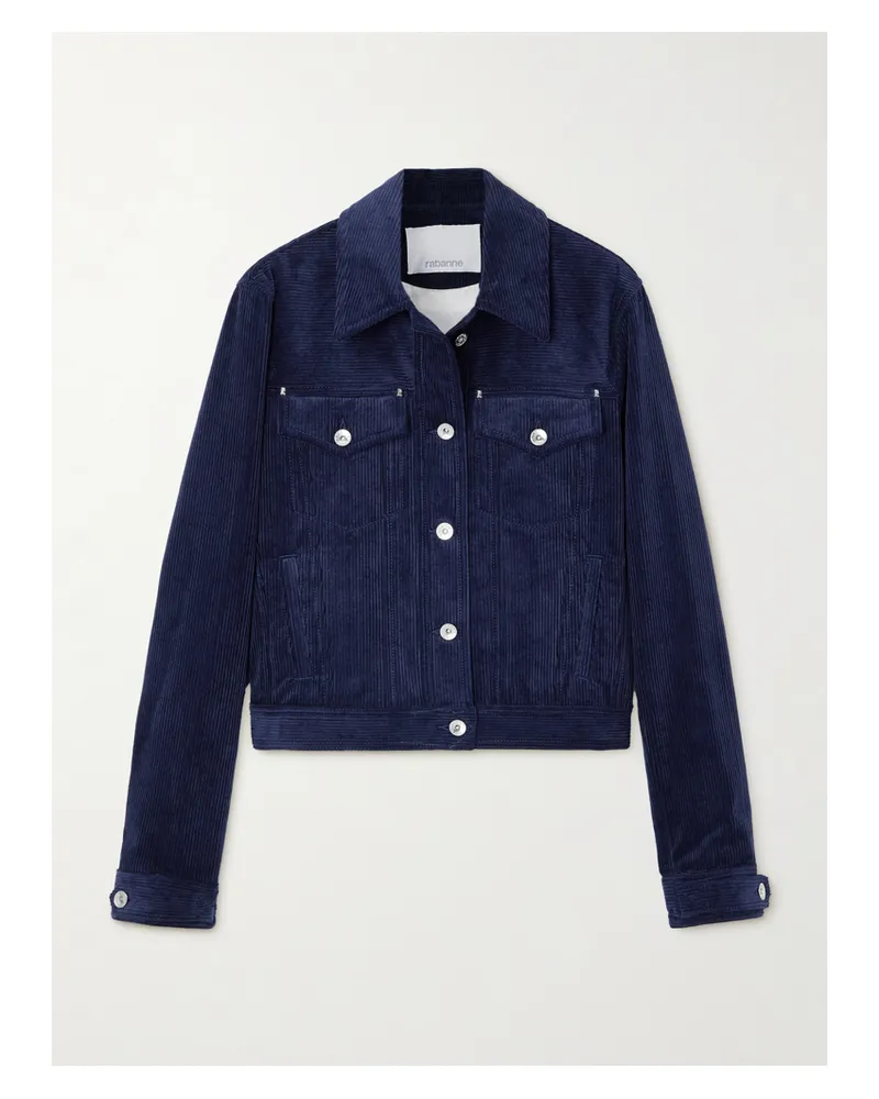 Paco Rabanne Jacke Aus Baumwollcord - Blau Blau