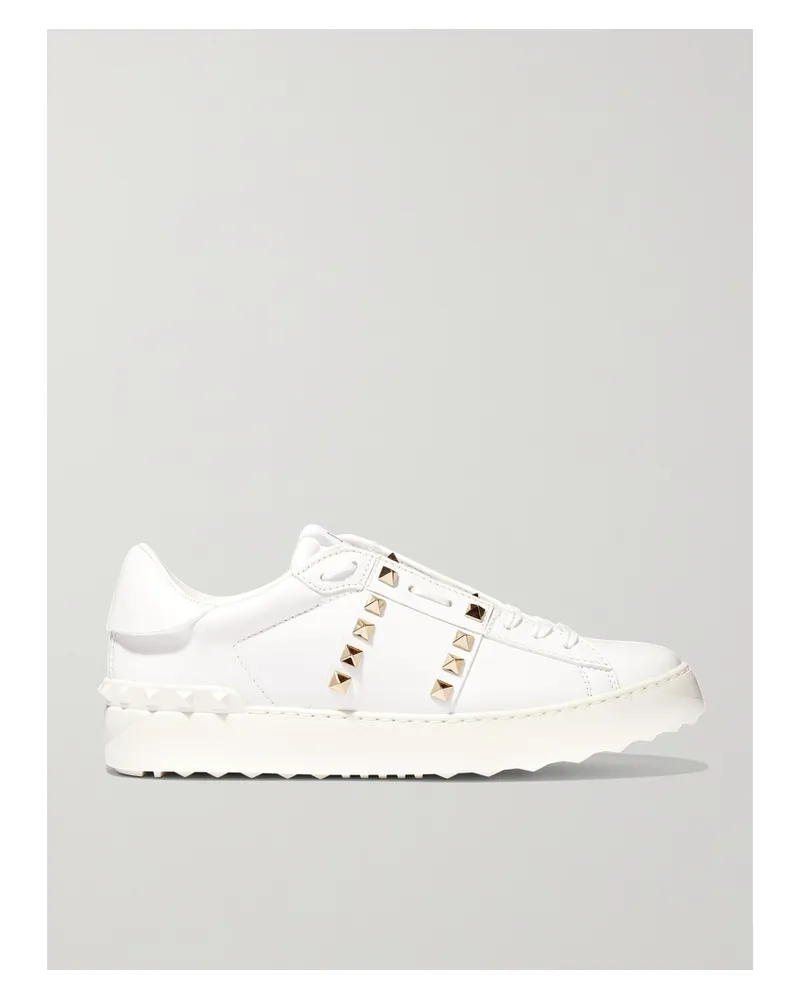 Valentino Garavani Rockstud Untitled Leather Sneakers - White White