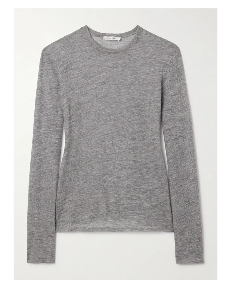 The Row Iverness Cashmere Top - Gray Gray