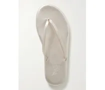 Saionara Metallic Leather Flip Flops - Gold