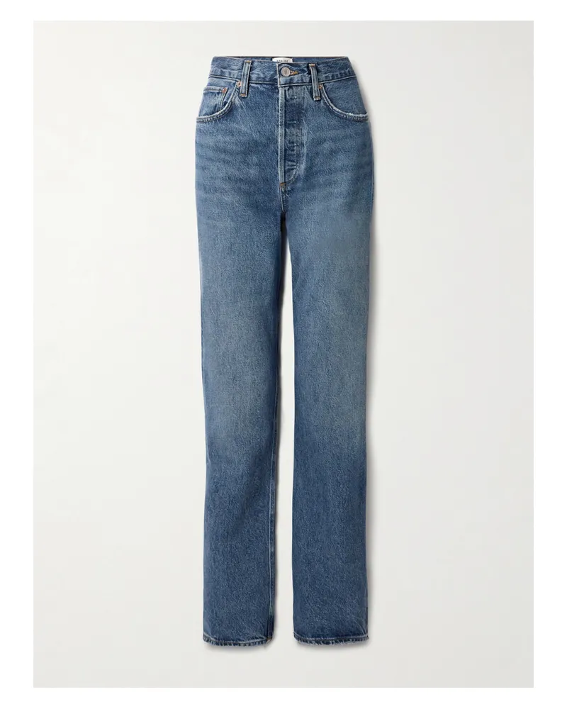 AGOLDE Kelly High-rise Straight-leg Jeans - Blue Blue
