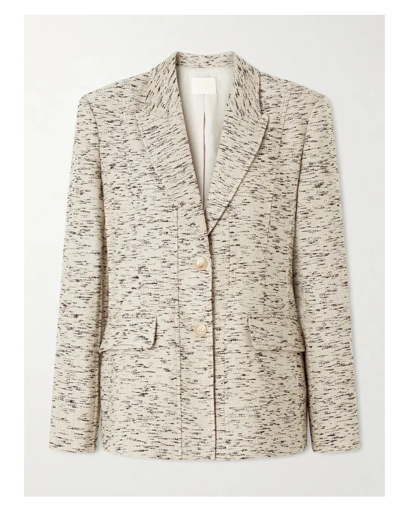 Ulla Johnson Tess Single-breasted Tweed Blazer - Gray Gray