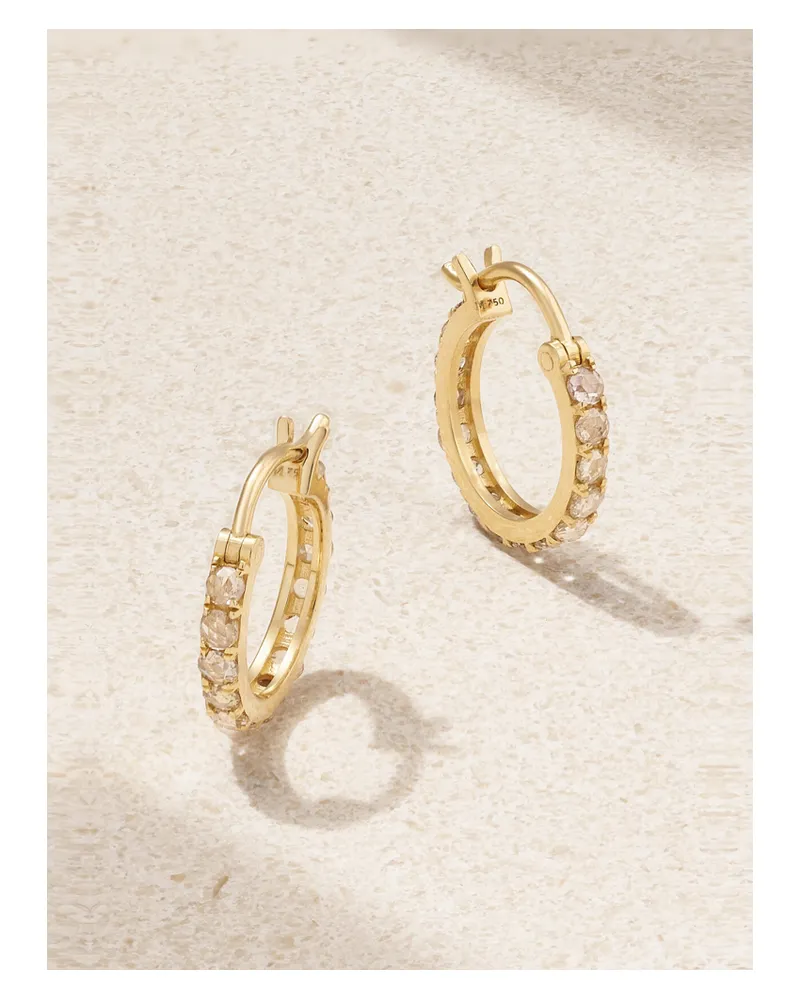 Ileana Makri Creolen Aus 18 Karat Gold Mit Diamanten Gold