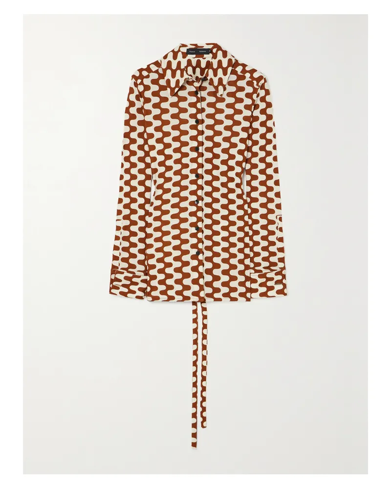 Proenza Schouler Hemd Aus Bedrucktem Jersey Mit Bändern - Rot Rot