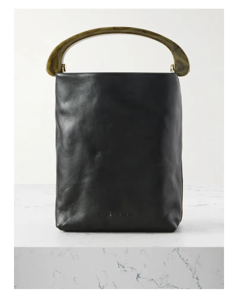 Dries van Noten Mini Tote Aus Leder - Schwarz Schwarz