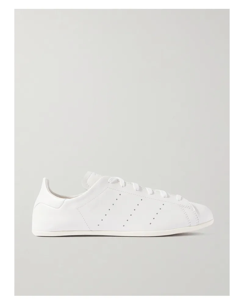 adidas Stan Smith Lo Pro Sneakers Aus Leder Mit Perforationen - Weiß Weiß