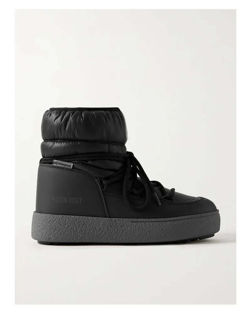 Moon Boot Ltack Schneestiefel Aus Gestepptem Shell Und Kunstleder - Schwarz Schwarz