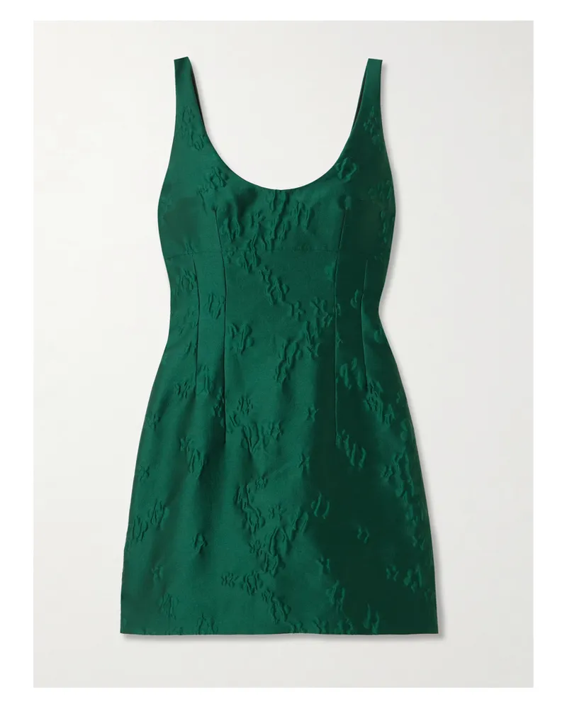 EMILIA WICKSTEAD Einna Floral Cloqué Mini Dress - Green Green