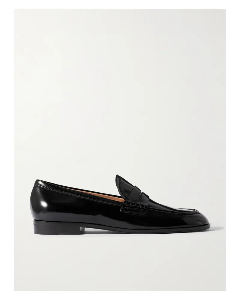 Gianvito Rossi Georgie Patent-leather Loafers - Black Black