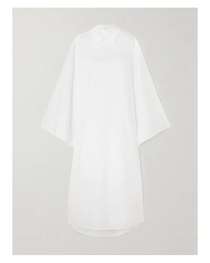 The Row Numa Asymmetrisches Wickelkleid Aus Baumwollpopeline - Elfenbein Elfenbein