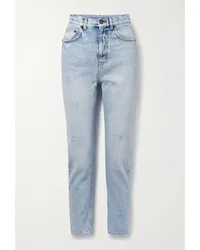 Saint Laurent Hoch Sitzende Jeans Blau