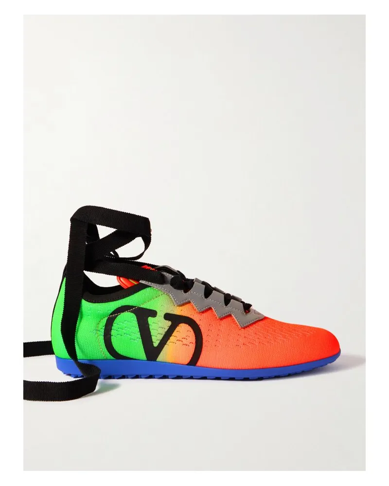 Valentino Garavani Chromathon Sneakers Aus Leder Mit Perforationen Und Logo-print - Mehrfarbig Mehrfarbig