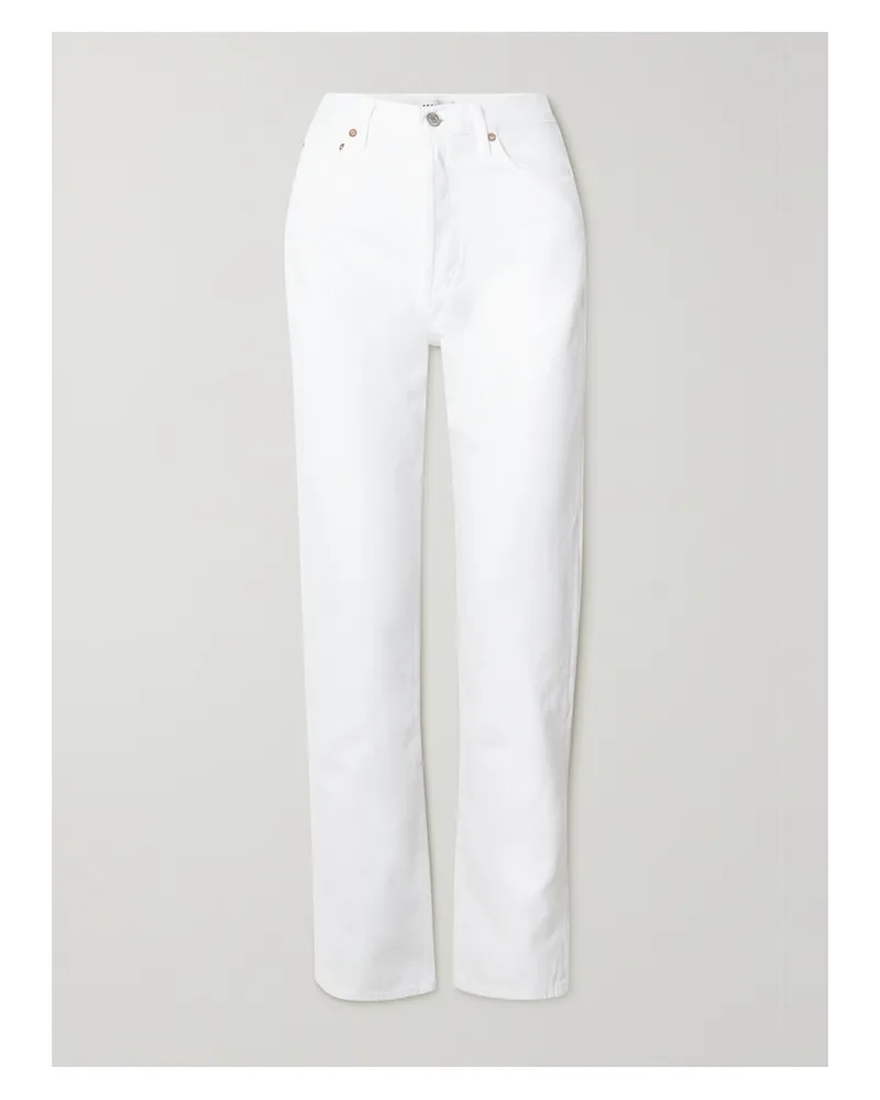 AGOLDE Net Sustain '90s Pinch Waist High-rise Straight-leg Organic Jeans - White White