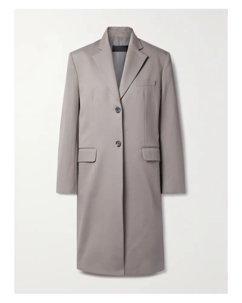 Nili Lotan Glenn Mantel Aus Twill Aus Einer Baumwoll-leinenmischung - Grau Grau