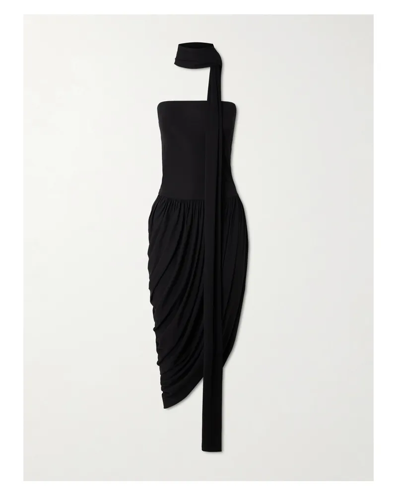 Esse Studios Solina Strapless Satin Maxi Dress - Black Black