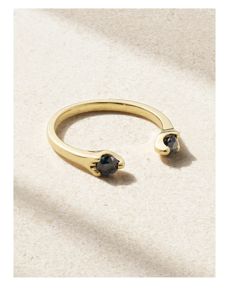 ANITA KO Orbit Ring Aus 18 Karat Gold Mit Saphiren - Blau Blau