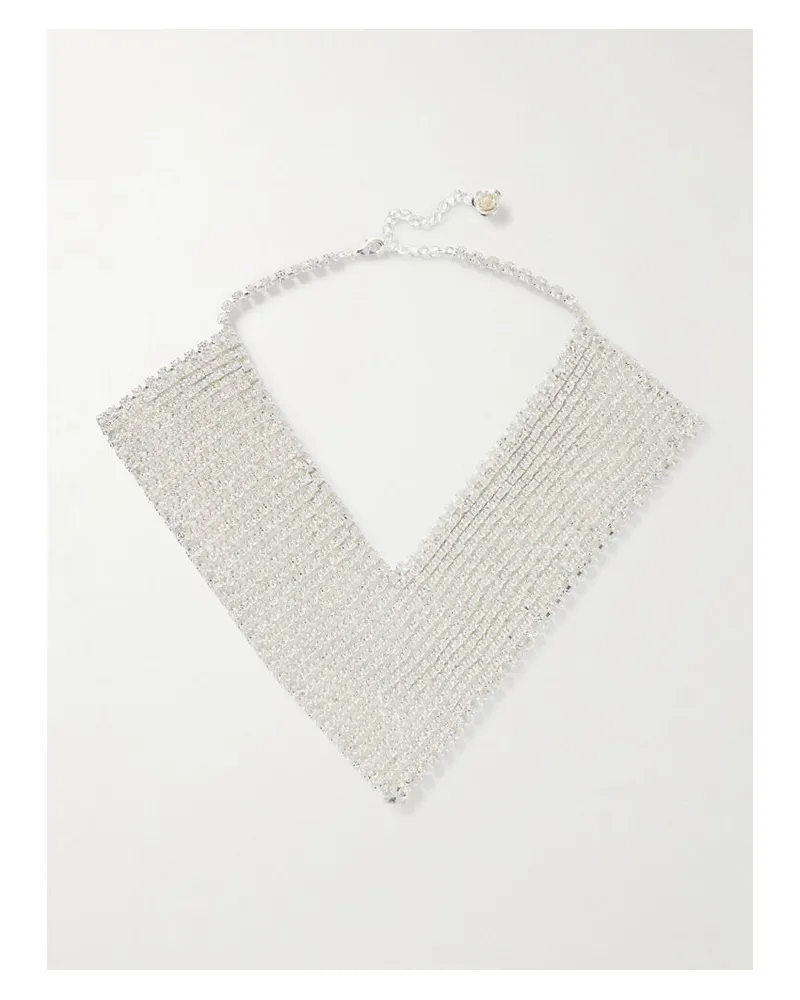 Magda Butrym Silberfarbene Kette Mit Kristallen Silber