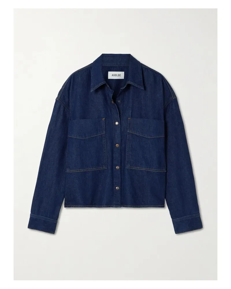 AGOLDE Maya Jeanshemd - Blau Blau