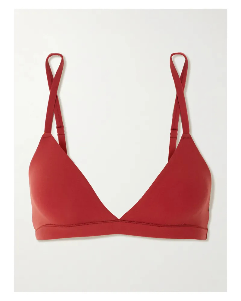 SKIMS Fits Everybody Triangle Bralette – Brick – Triangel-bh - Rot Rot