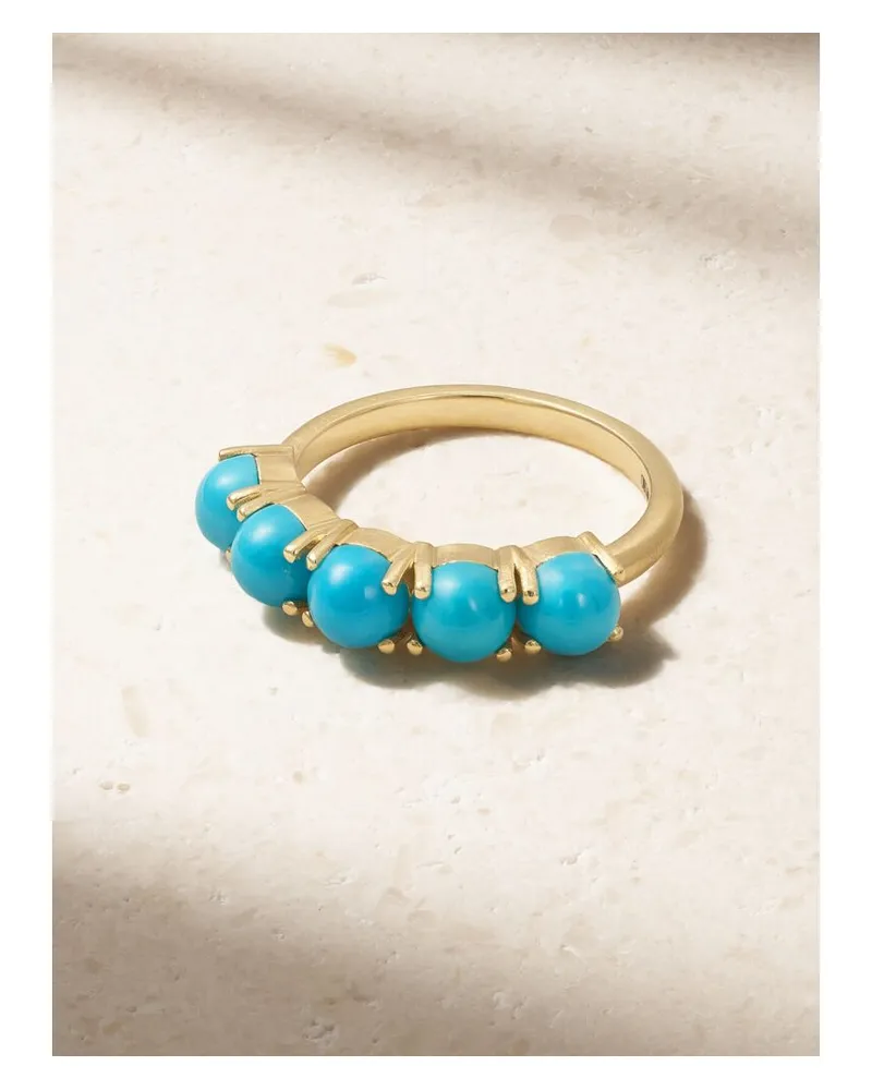 Irene Neuwirth Classic Ring Aus 18 Karat Gold Mit Türkisen - Blau Blau