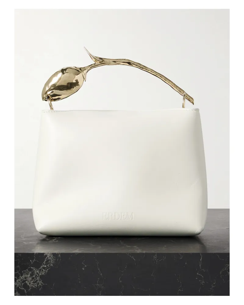 Erdem Bloom Mini Clutch Aus Leder - Weiß Weiß