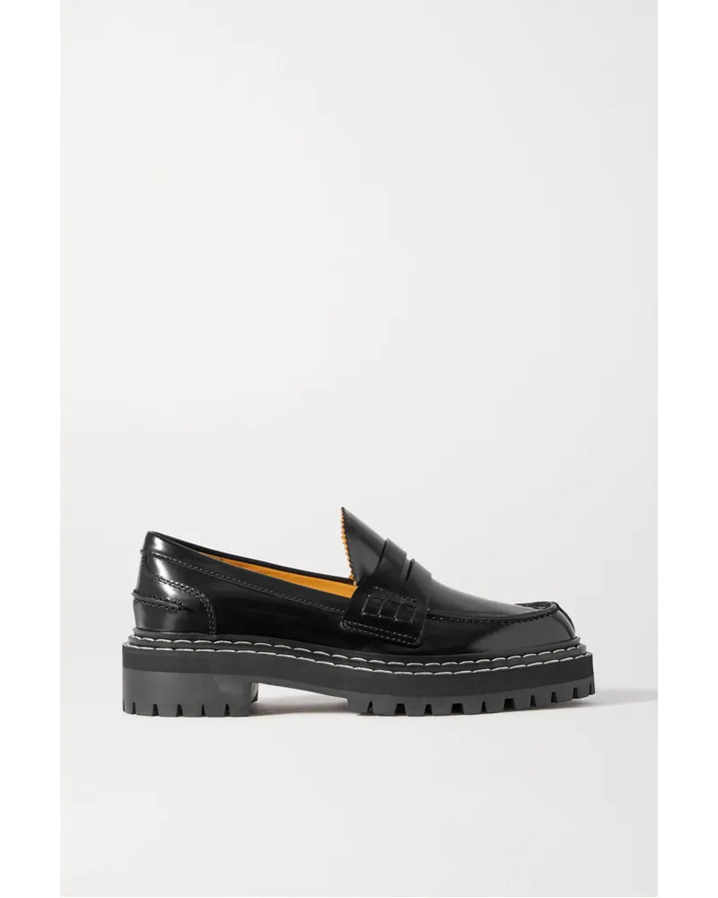 Proenza Schouler Loafers aus Leder Schwarz