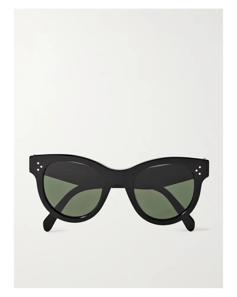 Celine Round-frame Acetate Sunglasses - Black Black