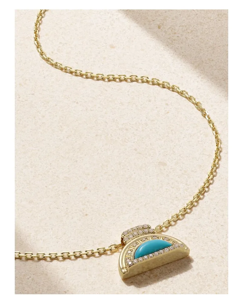 Sorellina Alba Kette Aus 18 Karat Gold Mit Türkis Und Diamanten Gold