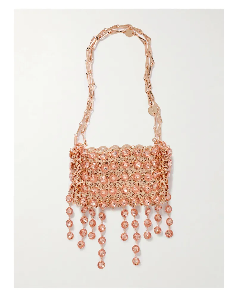 Paco Rabanne 1969 Nano Crystal-embellished Chainmail Shoulder Bag - Pink Pink