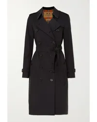 Burberry Kensington Long Trenchcoat aus Biobaumwollgabardine Schwarz