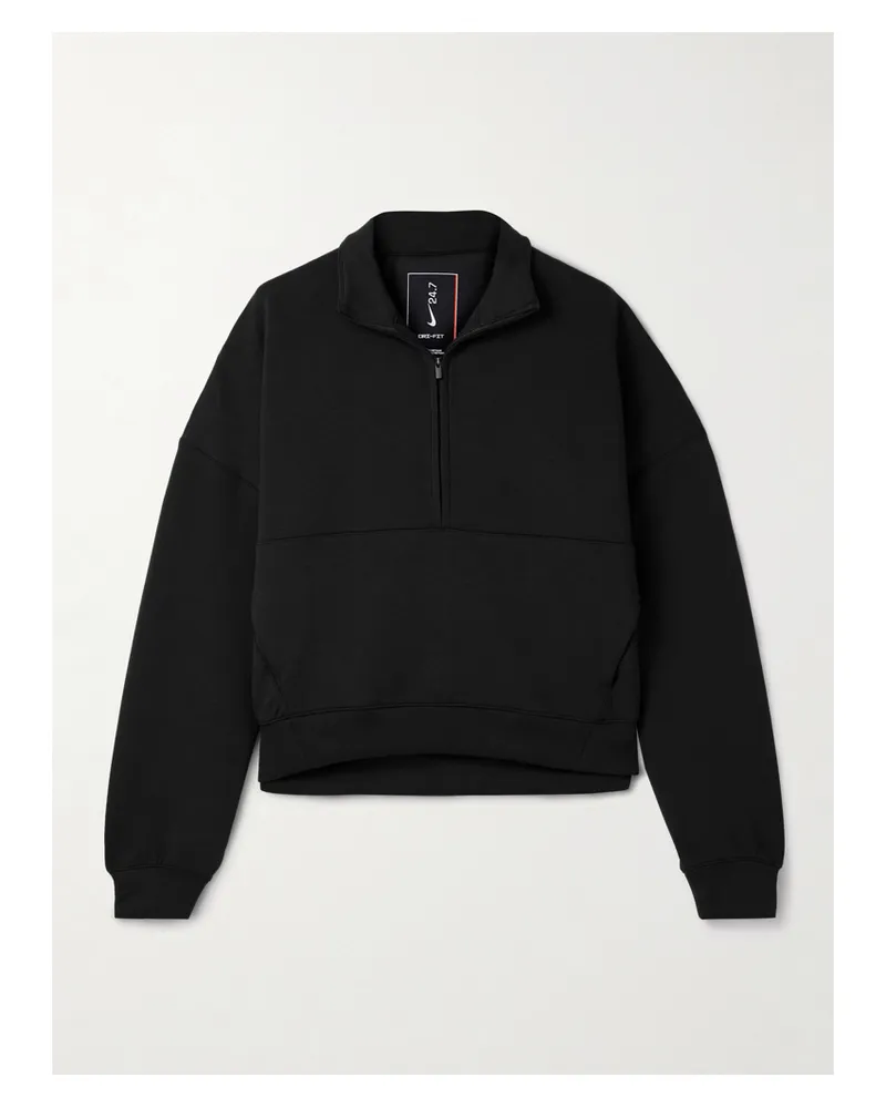 Nike Sweatshirt Aus Dri-fit-material - Schwarz Schwarz