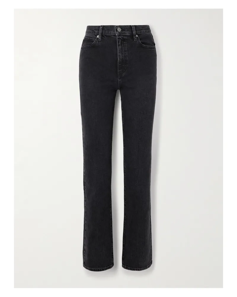 Frame Denim The Ruler High-rise Slim-leg Jeans - Blue Blue