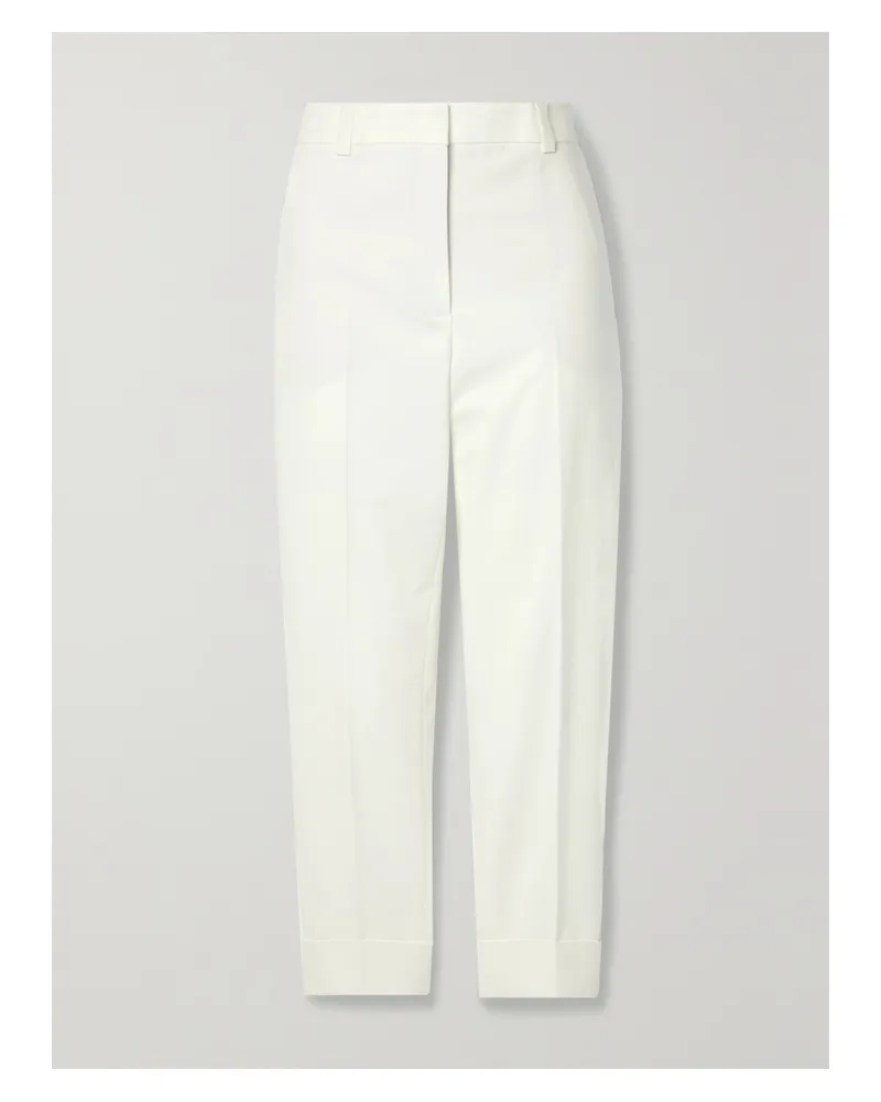 Akris Maxima Hose Aus Stretch-baumwolle - Elfenbein Elfenbein