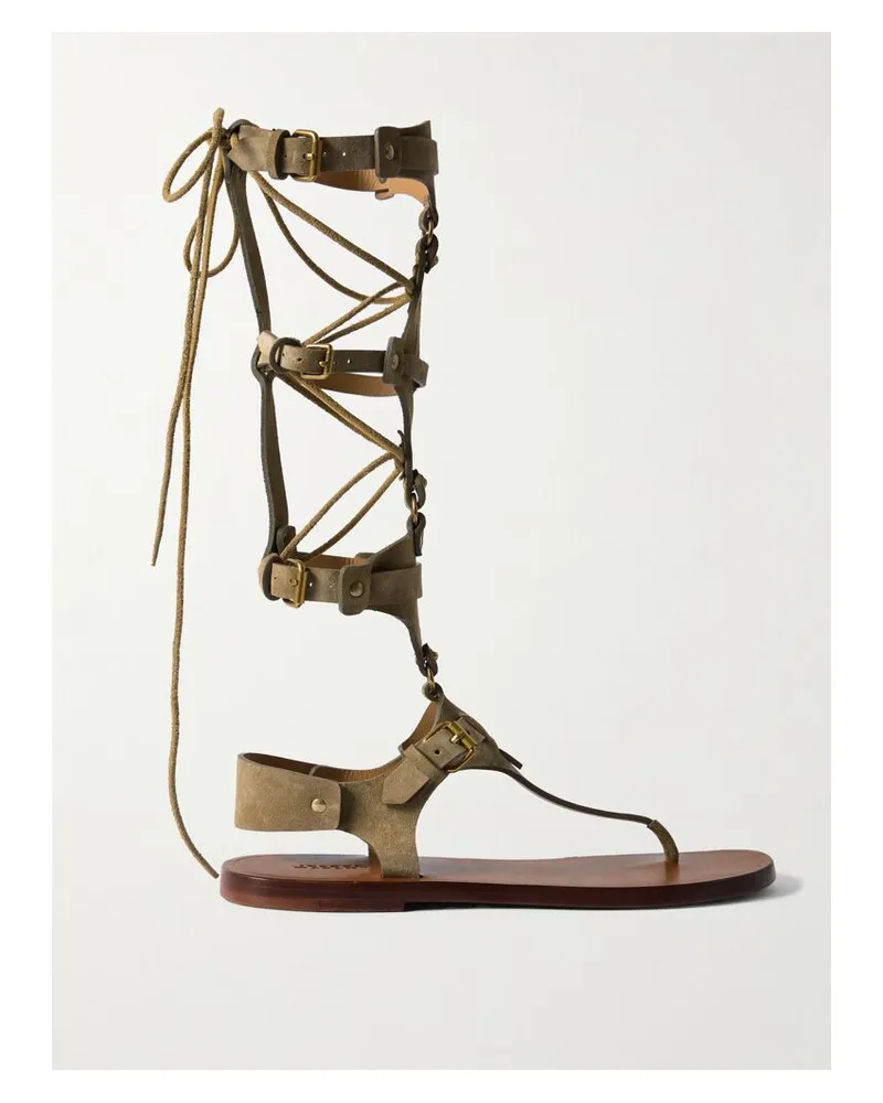 Isabel Marant Nensi Römersandalen Aus Leder Mit Schnürung - Braun Braun